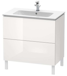 DURAVIT - L-Cube Umyvadlová skříňka 86x82x48 cm, 2 zásuvky, lesklá bílá (LC662602222)