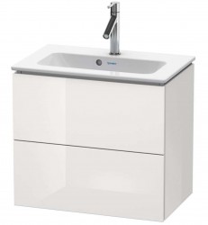 DURAVIT - L-Cube Umyvadlová skříňka Compact, 55x62x39 cm, 2 zásuvky, lesklá bílá (LC625602222)