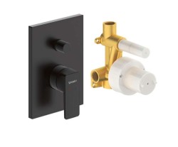 DURAVIT - Manhattan Baterie pod omítku, pro 2 spotřebiče, s tělesem, matná černá (MH4210008046)