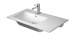DURAVIT - ME by Starck Asymetrické umyvadlo 83x49 cm, 1 otvor pro baterii vlevo, matná bílá (2345833200)