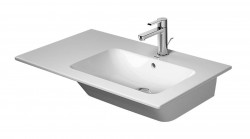 DURAVIT - ME by Starck Asymetrické umyvadlo 83x49 cm, 1 otvor pro baterii vpravo, s WonderGliss, bílá (23468300001)