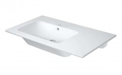 DURAVIT - ME by Starck Asymetrické umyvadlo 83x49 cm, s WonderGliss, bílá (23458300601)