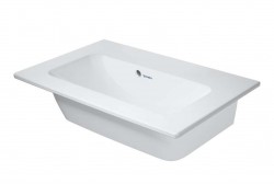 DURAVIT - ME by Starck Nábytkové umyvadlo Compact, 63x40 cm, s WonderGliss, matná bílá (23426332601)