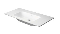 DURAVIT - ME by Starck Umyvadlo 103x49 cm, s přepadem, bez otvoru pro baterii, DuraShield, matná bílá (233610AC60)