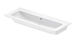 DURAVIT - ME by Starck Umyvadlo 123x49 cm, s přepadem, bez otvoru pro baterii, DuraShield, bílá (236112AA60)