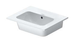 DURAVIT - ME by Starck Umyvadlo 53x43 cm, s přepadem, bez otvoru pro baterii, DuraShield, bílá (233653AA60)