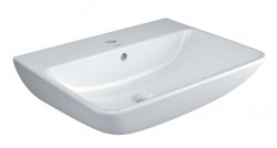 DURAVIT - ME by Starck Umyvadlo 60x46 cm, s 1 otvorem pro baterii, s WonderGliss, alpská bílá (23356000001)