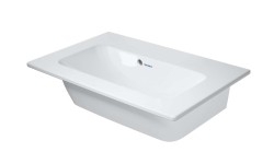 DURAVIT - ME by Starck Umyvadlo 63x40 cm, s přepadem, bez otvoru pro baterii, DuraShield, matná bílá (234263AC60)