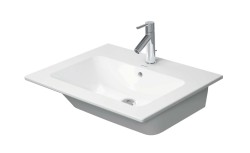 DURAVIT - ME by Starck Umyvadlo 63x49 cm, s přepadem, otvor pro baterii, DuraShield, matná bílá (233663AC00)