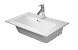 DURAVIT - ME by Starck Umyvadlo nábytkové Compact, 63x40 cm, bez otvoru pro baterii, s WonderGliss, alpská bílá (23426300601)