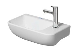 DURAVIT - ME by Starck Umývátko 40x22 cm, bez přepadu, otvor pro baterii vpravo, DuraShield, bílá (071740AA00)