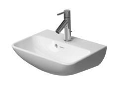 DURAVIT - ME by Starck Umývátko 45x32 cm, s přepadem, otvor pro baterii, WonderGliss, matná bílá (07194532001)