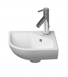DURAVIT - ME by Starck Umývátko rohové 44x38 cm, s přepadem, s otvorem pro baterii, bílá (0722430000)