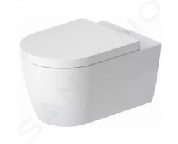 DURAVIT - ME by Starck Závěsné WC s HygieneFlush, Rimless, HygieneGlaze, bílá/matná bílá (2579099000)