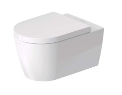 DURAVIT - ME by Starck Závěsné WC se sedátkem SoftClose, Rimless, HygieneFlush, DuraShield, bílá (457909AAA1)