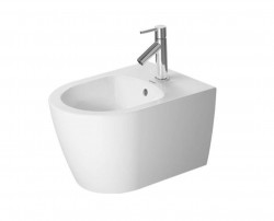 DURAVIT - ME by Starck Závěsný bidet Compact, s přepadem, s WonderGliss, matná bílá (22901532001)