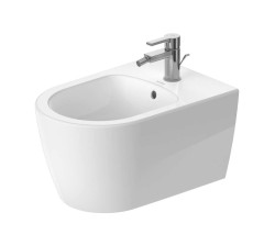 DURAVIT - ME by Starck Závěsný bidet, s přepadem, otvor pro baterii, DuraShield, matná bílá (272415AC00)