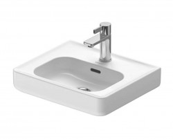 DURAVIT - Soleil by Starck Umývátko 45x38 cm, s přepadem, otvor pro baterii, WonderGliss, bílá (07444500001)