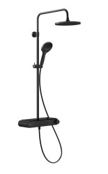 DURAVIT - Sprchový set s termostatem, průměr 23 cm, 3 proudy, matná černá (TH4380008046)
