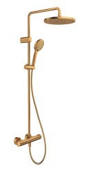 DURAVIT - Sprchový set s termostatem, průměr 25 cm, 3 proudy, kartáčovaný bronz (TH4282008004)
