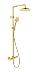 DURAVIT - Sprchy Sprchový set s termostatem, průměr 25 cm, 3 proudy, zlatá (TH4282008034)