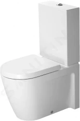 DURAVIT - Starck 2 Stojící WC kombi mísa, WonderGliss, bílá (21450900001)