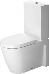 DURAVIT - Starck 2 Stojící WC kombi mísa, WonderGliss, bílá (21450900001)