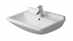 DURAVIT - Starck 3 Umyvadlo 65x49 cm, s přepadem, s otvorem pro baterii, bílá (0300650000)