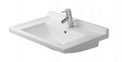 DURAVIT - Starck 3 Umyvadlo 70x49 cm, s přepadem, s otvorem pro baterii, bílá (0304700000)