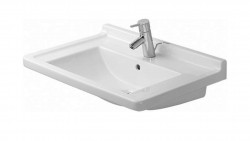 DURAVIT - Starck 3 Umyvadlo 70x49 cm, s přepadem, s otvorem pro baterii, WonderGliss, bílá (03047000001)