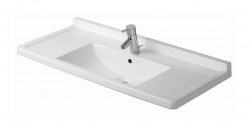 DURAVIT - Starck 3 Umyvadlo nábytkové 105x49 cm, s 1 otvorem pro baterii, s WonderGliss, alpská bílá (03041000001)