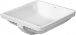 DURAVIT - Starck 3 Umyvadlo vestavné 43x43 cm, bez otvoru pro baterii, s WonderGliss, bílá (03054300001)