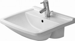 DURAVIT - Starck 3 Umyvadlo vestavné 55x46 cm, s 1 otvorem pro baterii, bílá (0310550000)
