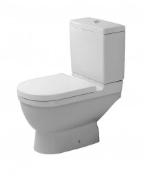 DURAVIT - Starck 3 WC kombi mísa, spodní odpad, s HygieneGlaze, alpská bílá (0126012000)