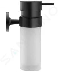 DURAVIT - Starck T Dávkovač mýdla s držákem, černá mat/mléčné sklo (0099354600)