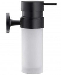 DURAVIT - Starck T Dávkovač mýdla s držákem, černá mat/mléčné sklo (0099354600)