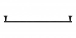 DURAVIT - Starck T Držák ručníků, délka 80 cm, černá mat (0099434600)