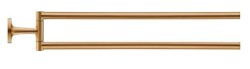 DURAVIT - Starck T Dvojitý držák ručníků, otočný, délka 47 cm, kartáčovaný bronz (0099410400)
