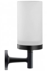 DURAVIT - Starck T Sklenka na kartáčky a pastu s držákem, černá mat/mléčné sklo (0099314600)