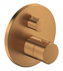 DURAVIT - Termostatická baterie pod omítku, pro 2 spotřebiče, kartáčovaný bronz (TH4200014004)