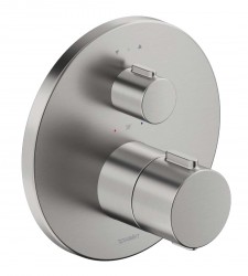 DURAVIT - Termostatická baterie pod omítku, pro 2 spotřebiče, kartáčovaný nerez (TH4200014070)
