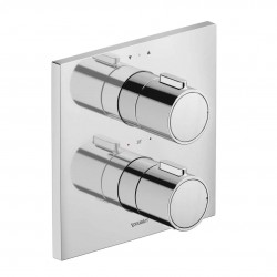 DURAVIT - Termostatická baterie pod omítku, pro 2 spotřebiče, s tělesem, chrom (TH4200007010)