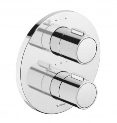 DURAVIT - Termostatická baterie pod omítku, pro 2 spotřebiče, s tělesem, chrom (TH4200008010)