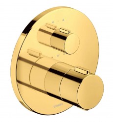 DURAVIT - Termostatická baterie pod omítku, pro 2 spotřebiče, zlatá (TH4200014034)