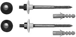 DURAVIT - Upevnění pro závěsný bidet a WC, 12x180 mm, bílé krytky (0065000000)