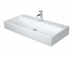 DURAVIT - Vero Air Umyvadlo 100x47 cm, bez přepadu, otvor pro baterii, WonderGliss, bílá (23501000411)