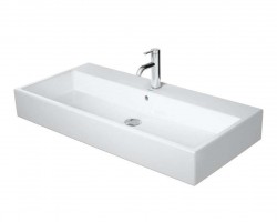 DURAVIT - Vero Air Umyvadlo 100x47 cm, s přepadem, otvor pro baterii, WonderGliss, bílá (23501000001)