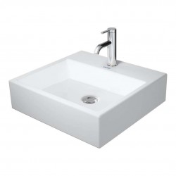 DURAVIT - Vero Air Umyvadlo 50x47 cm, bez přepadu, otvor pro baterii, WonderGliss, bílá (23505000411)