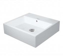 DURAVIT - Vero Air Umyvadlo 50x47 cm, s přepadem, bez otvoru pro baterii, WonderGliss, bílá (23505000601)