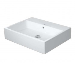 DURAVIT - Vero Air Umyvadlo 60x47 cm, s přepadem, bez otvoru pro baterii, WonderGliss, bílá (23506000601)